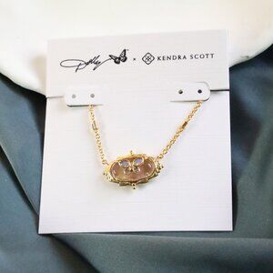 💕 Kendra Scott Elisa Butterfly Light Pink Abalone Necklace Gold